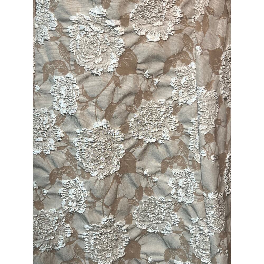 Windsor Brown Bustier Textured Floral Strapless Mini Dress Large NWT Lined - Picture 7 of 11